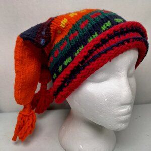 Ramos Wool Stocking Beanie Hat Ski Snowboard Tassel Colorful Ecuador Handmade